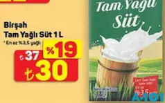 BİRŞAH TAM YAĞLI SÜT 1 L BİRŞAH TAM YAĞLI SÜT 1 L